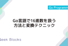 Go言語で16進数を扱う方法と変換テクニック