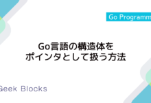 Go言語の構造体をポインタとして扱う方法